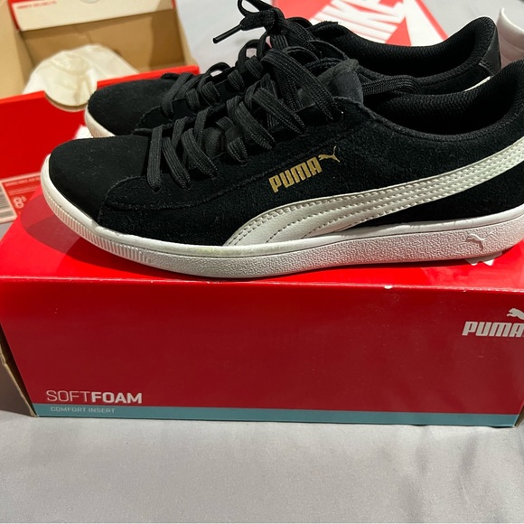 Puma Vikky black and white size women 8 - Picture 3 of 3
